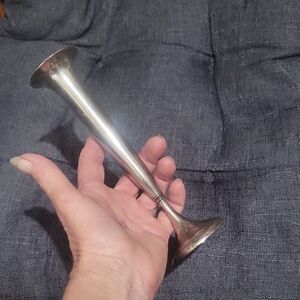 Elegant Silver Trumpet Vase